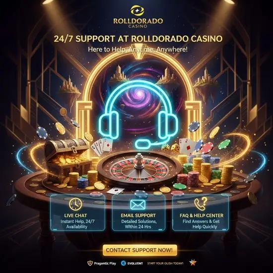 24/7 Support at RollDorado Casino – Help That's Always Ready When You Are 👥✨
